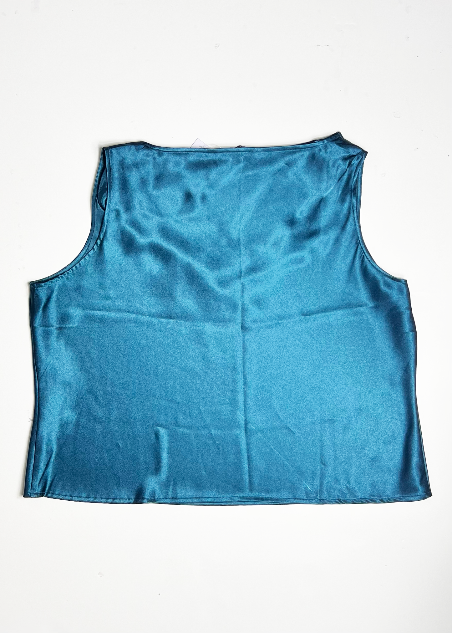 Teal Cowl Neck Tank Top - XXL