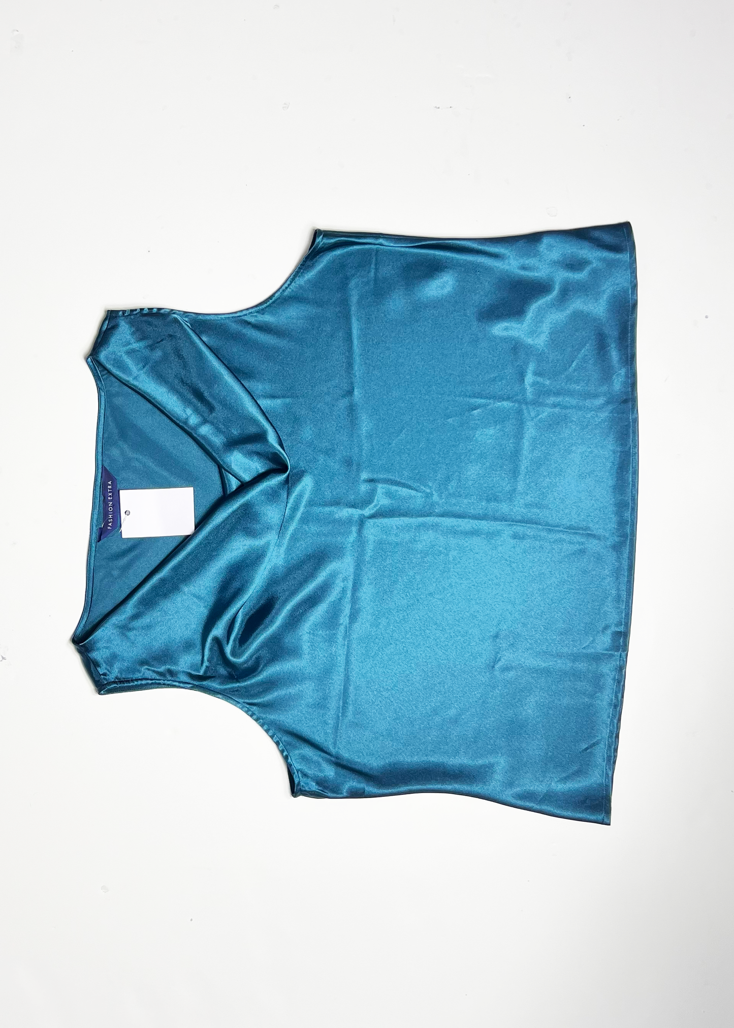 Teal Cowl Neck Tank Top - XXL