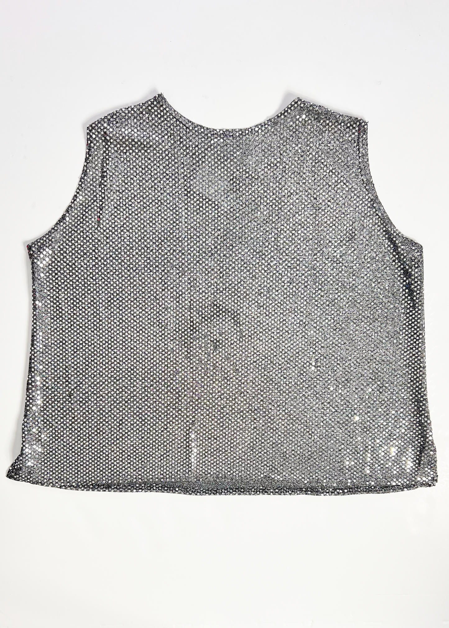 Silver Sequin Tank Top - XXX Large