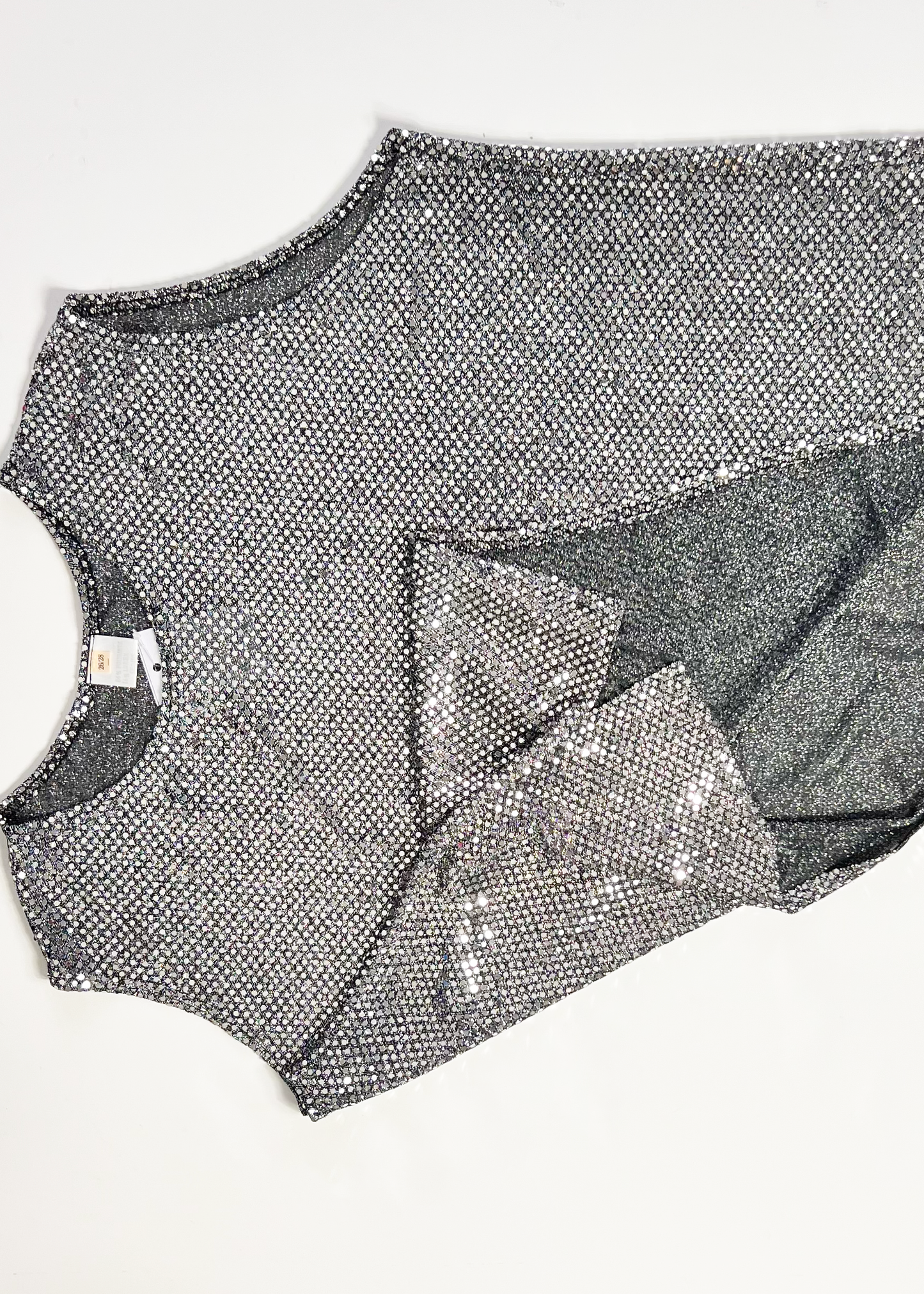 Silver Sequin Tank Top - XXX Large