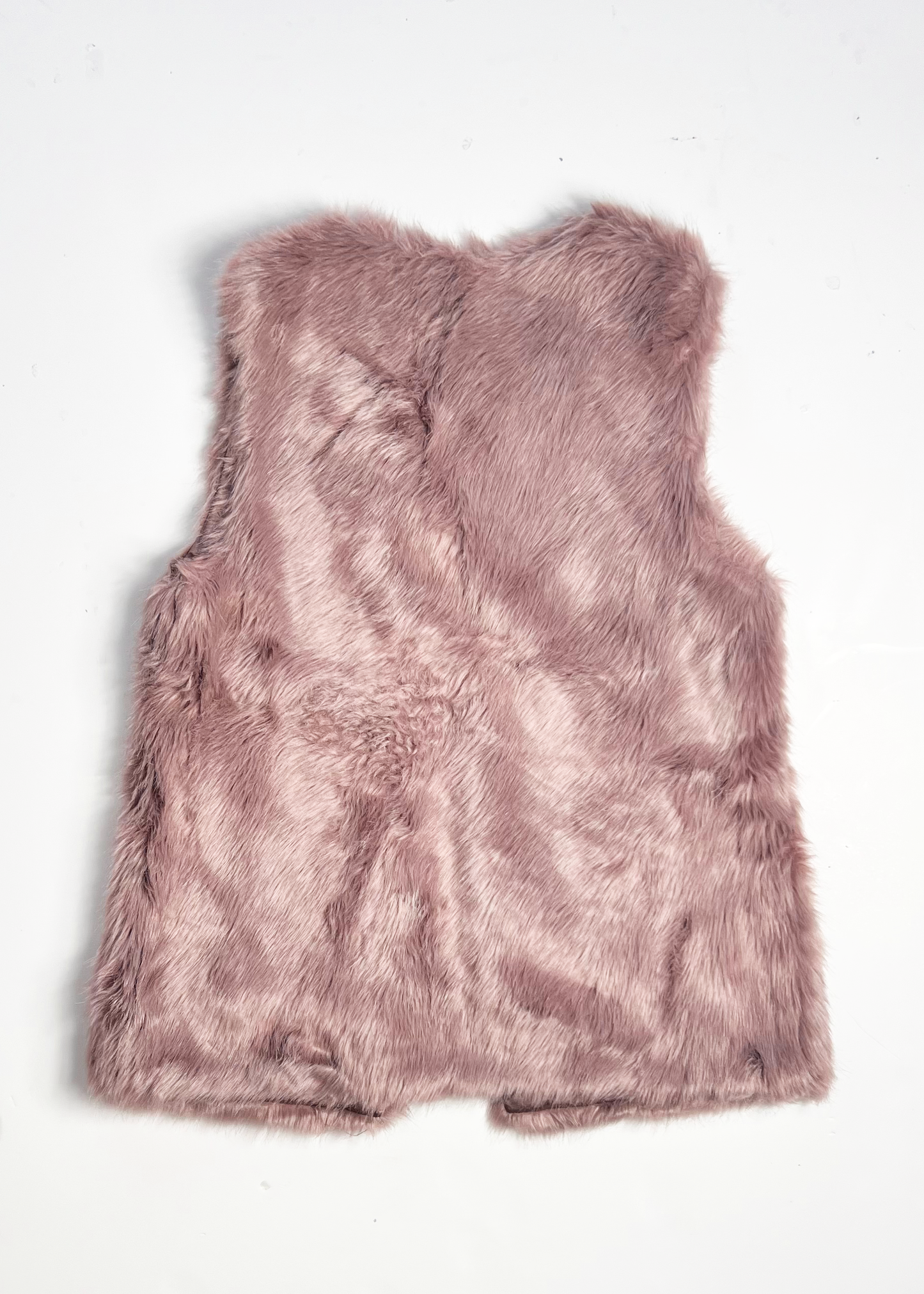 Oasis Faux Fur Pink Gilet - Medium