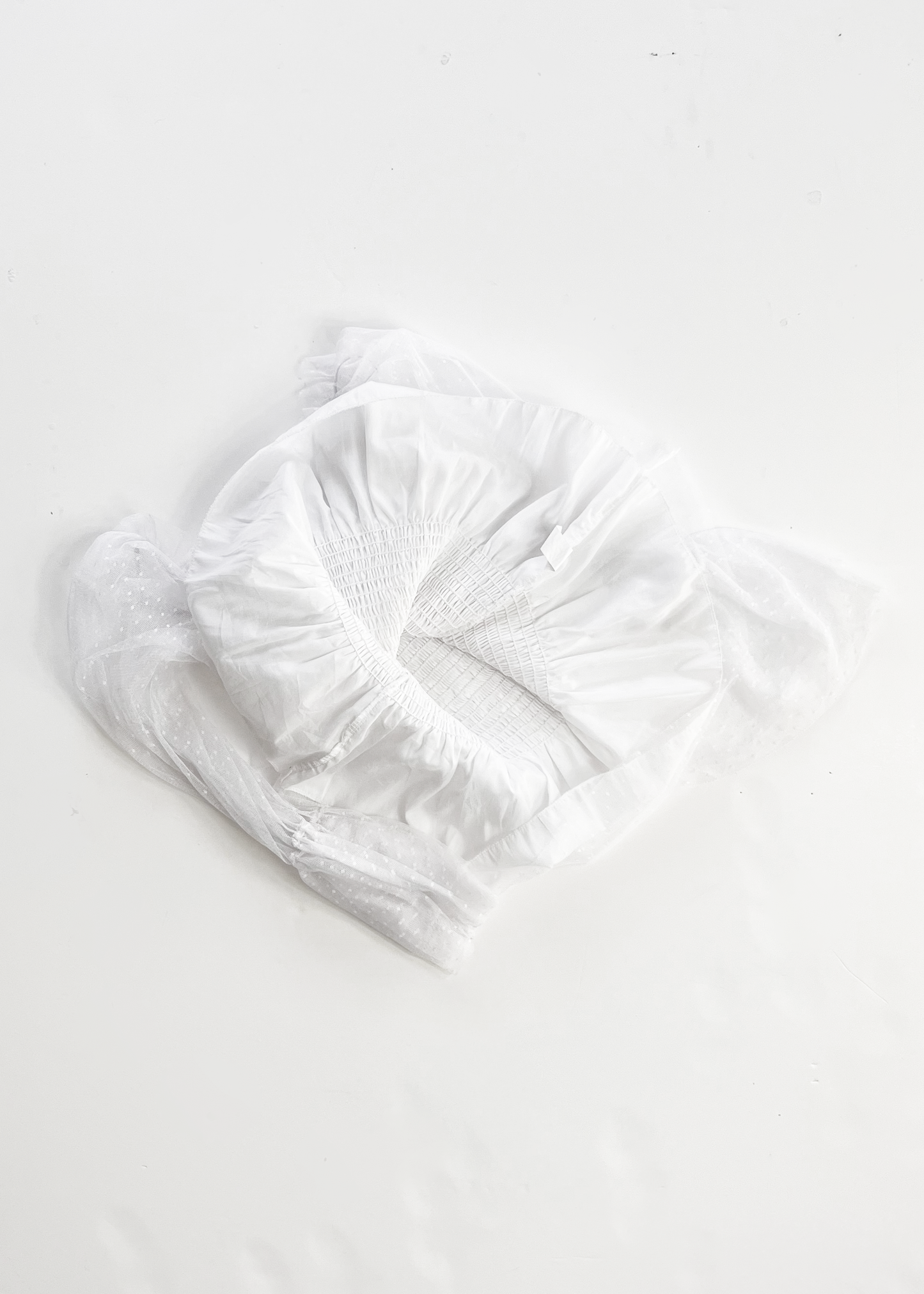 Tulle Off Shoulder Flared Sleeve Top - Small