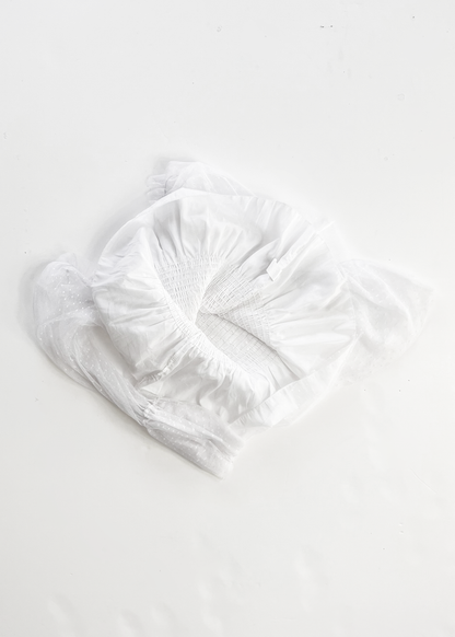 Tulle Off Shoulder Flared Sleeve Top - Small