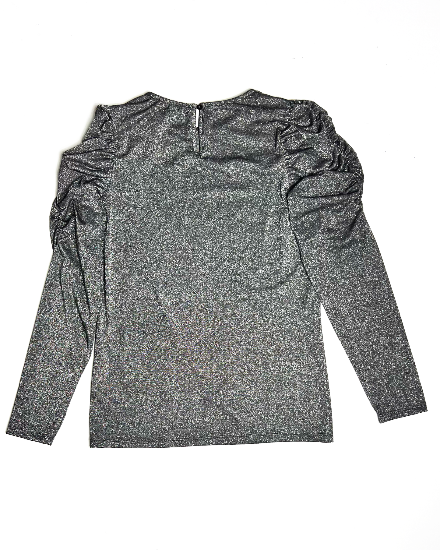 Long Sleeve Silver Sparkle Top - UK 8