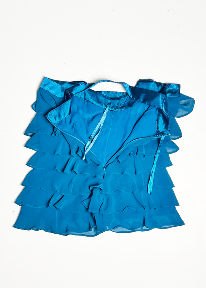 Teal Tiered Y2K Tank Top - UK10