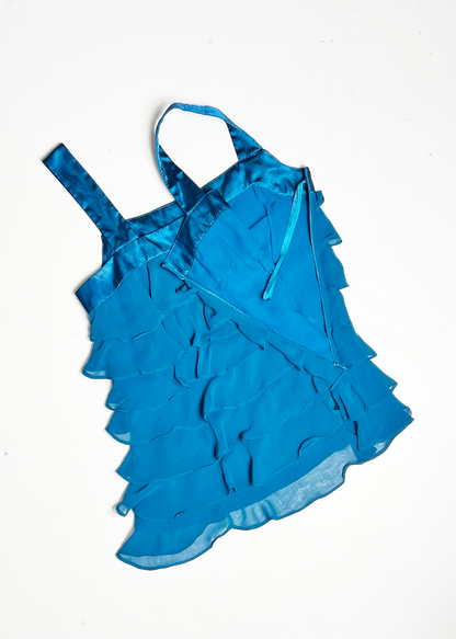 Teal Tiered Y2K Tank Top - UK10