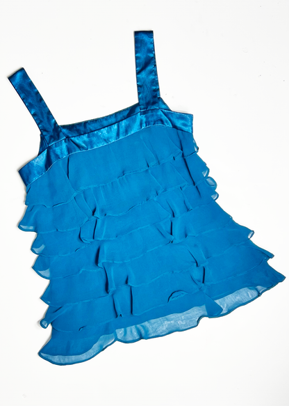 Teal Tiered Y2K Tank Top - UK10