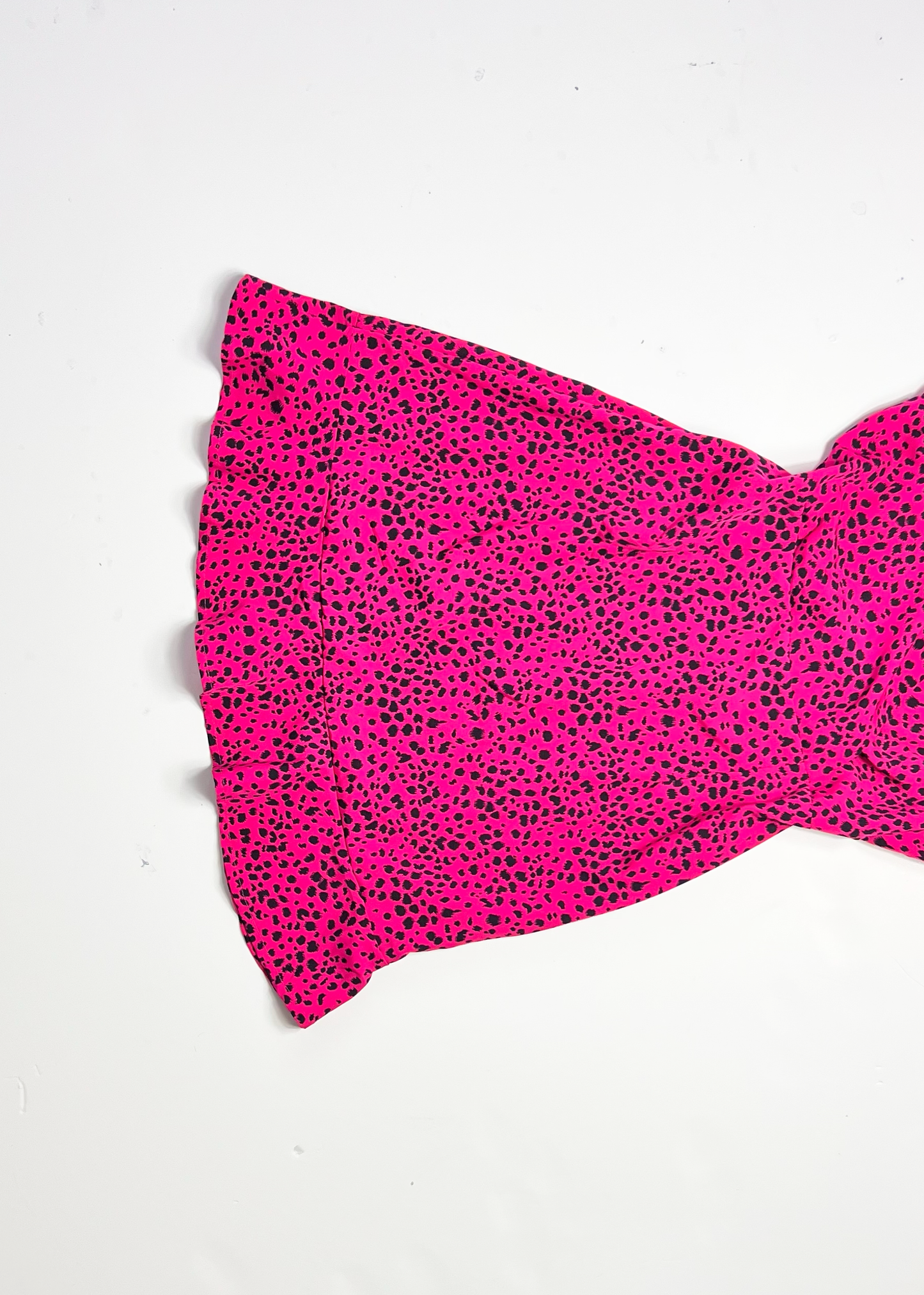 Bright Pink Brush Stroke Print Mini Dress - UK 8