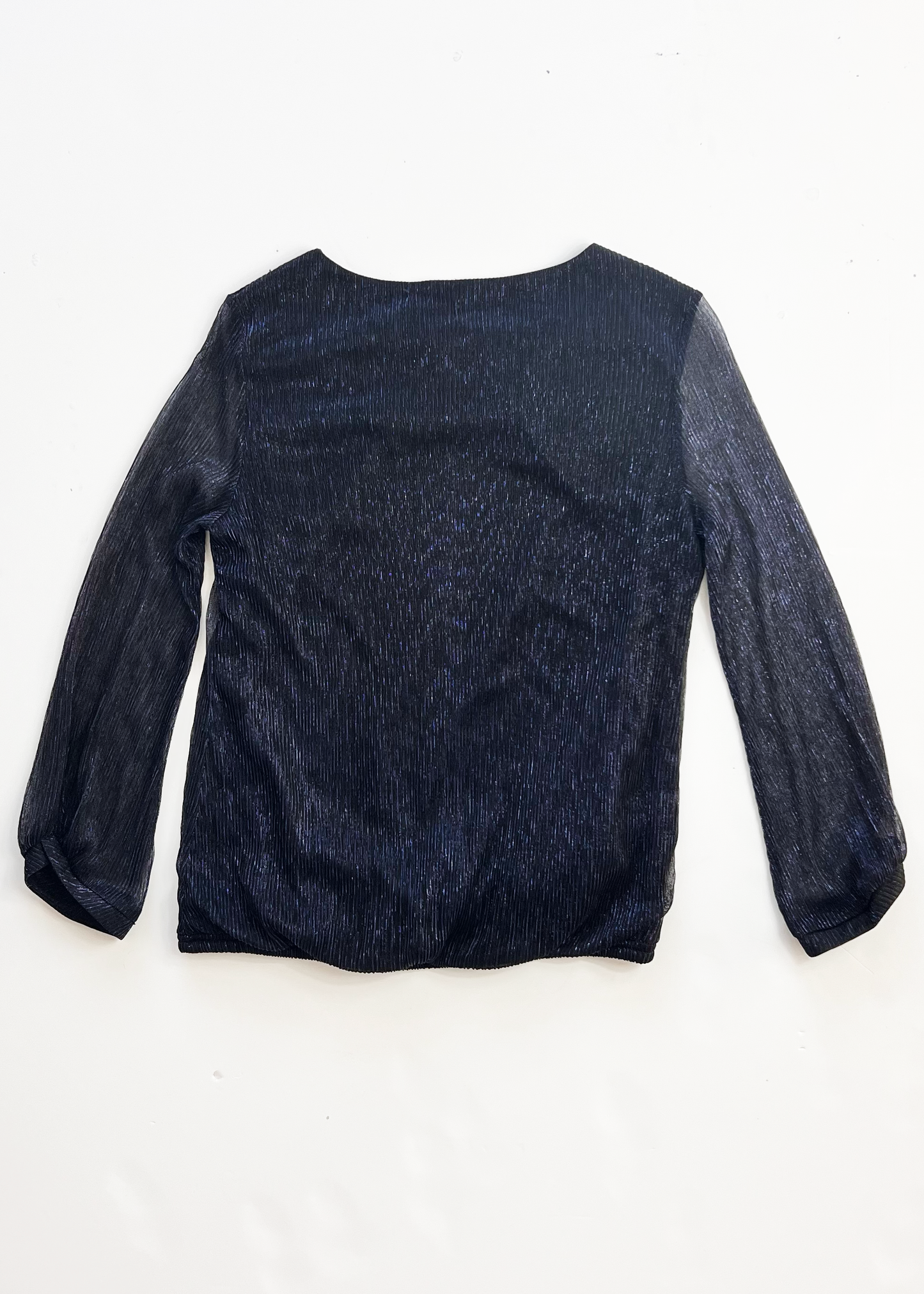 Long Sleeve Navy Shimmer Top