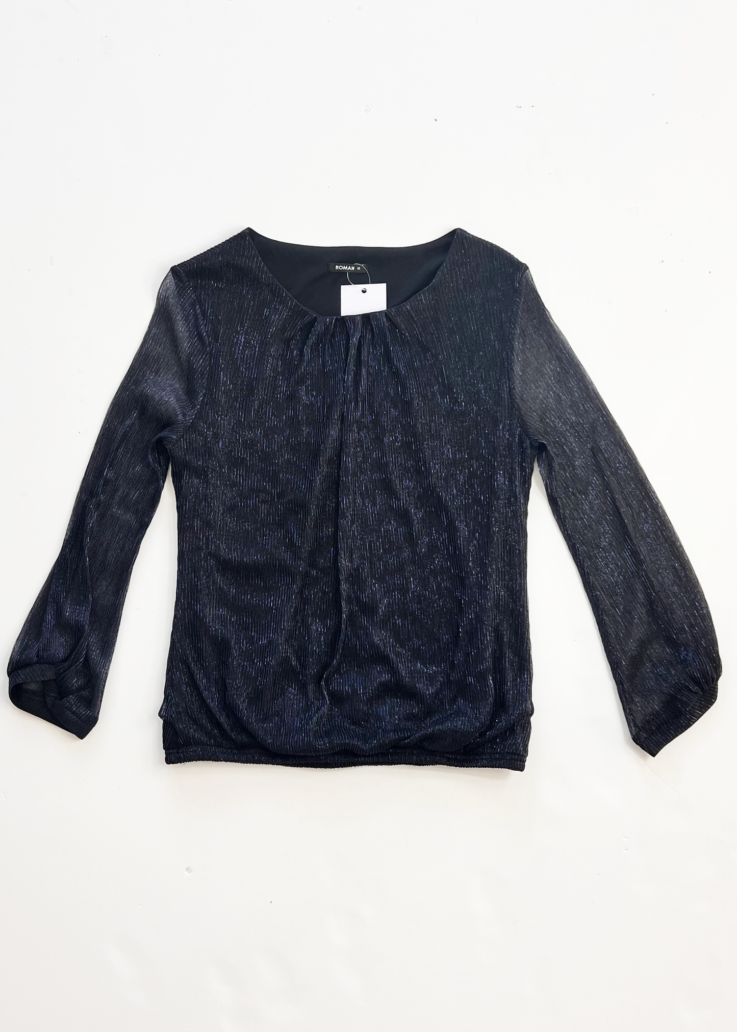 Long Sleeve Navy Shimmer Top
