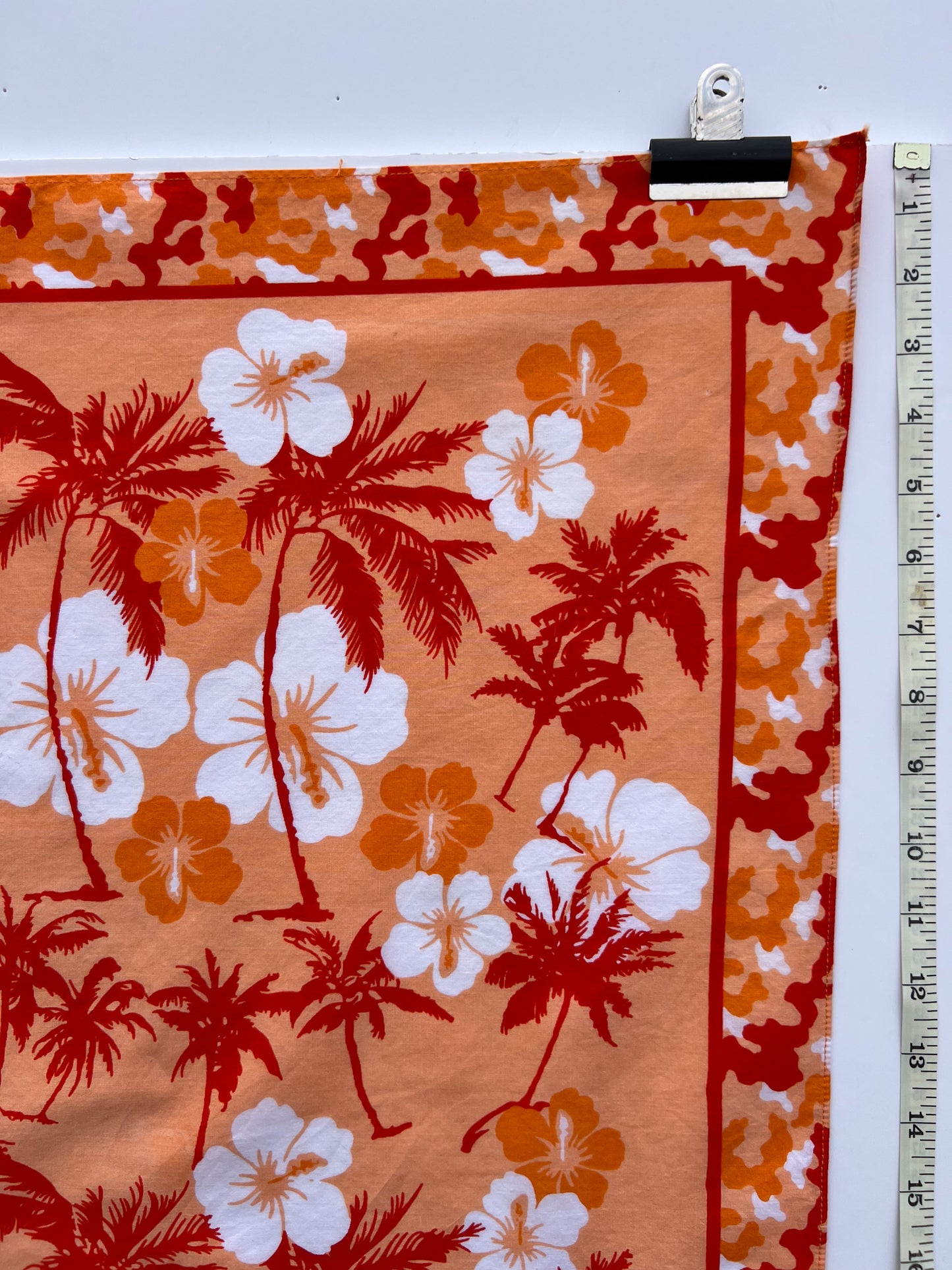 Orange Hawaiian Print Bandana