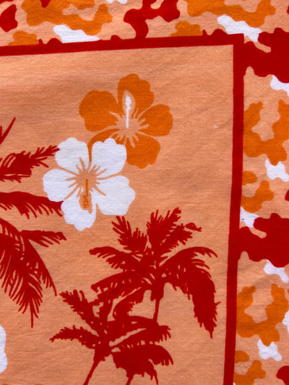 Orange Hawaiian Print Bandana