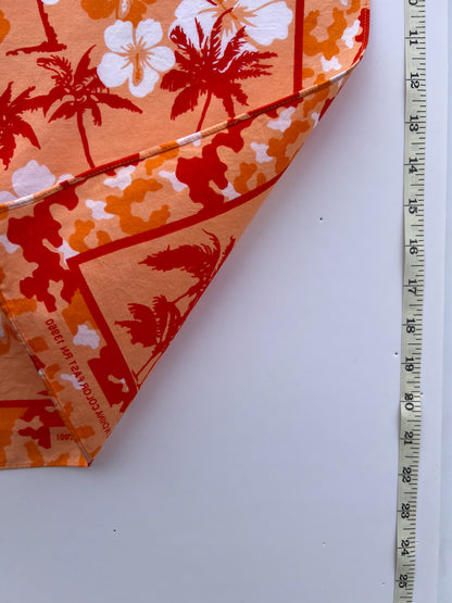Orange Hawaiian Print Bandana