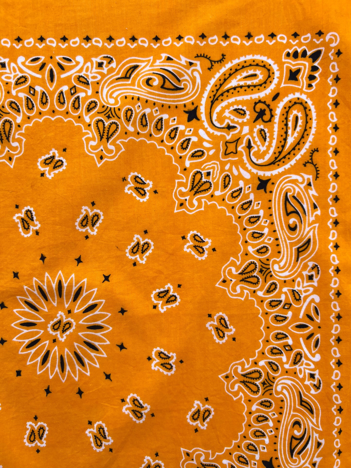 Mango Orange Paisley Print Bandana