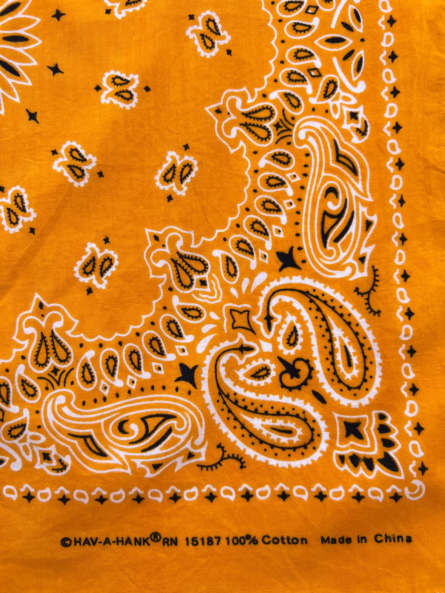 Mango Orange Paisley Print Bandana