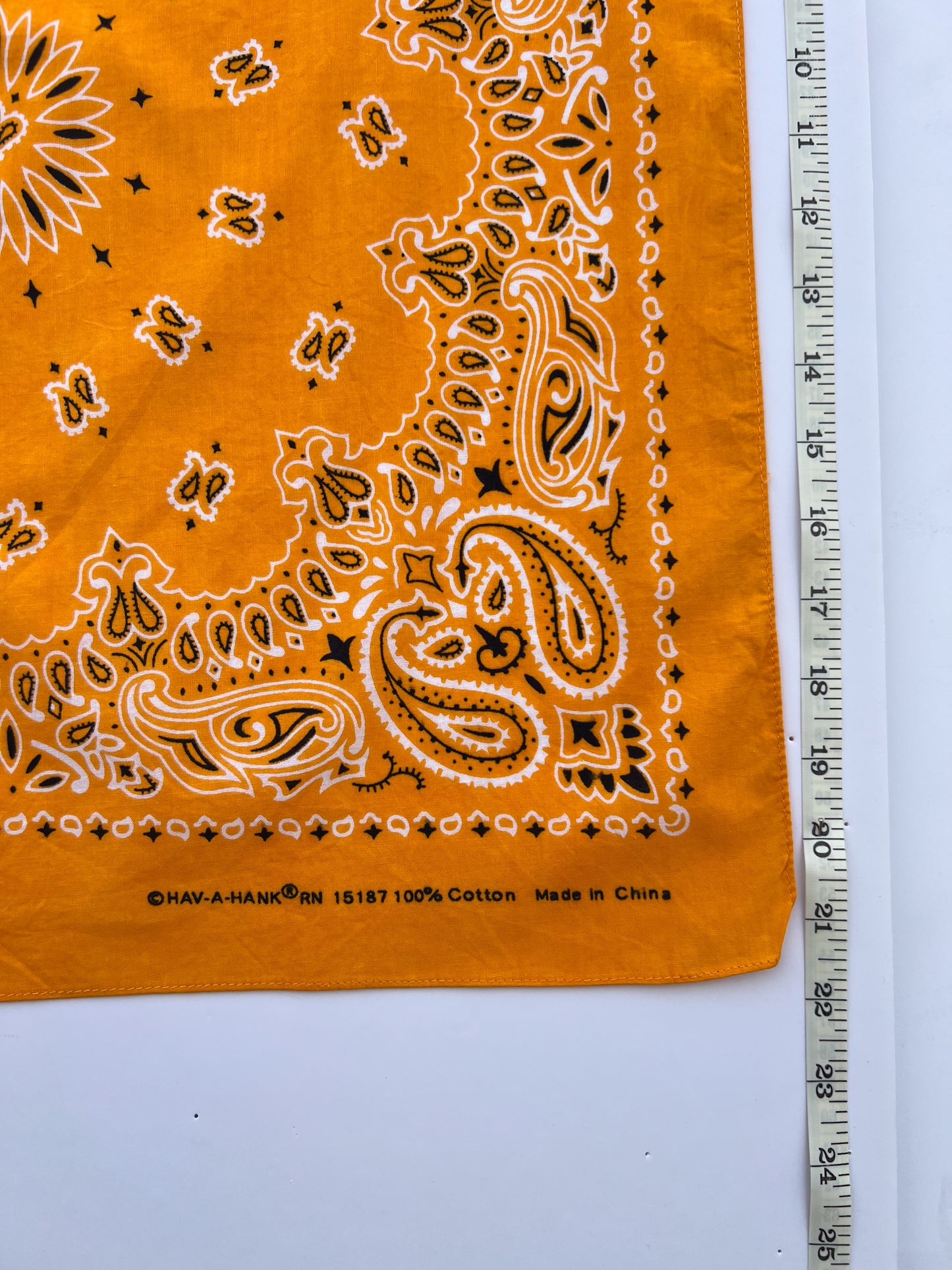 Mango Orange Paisley Print Bandana