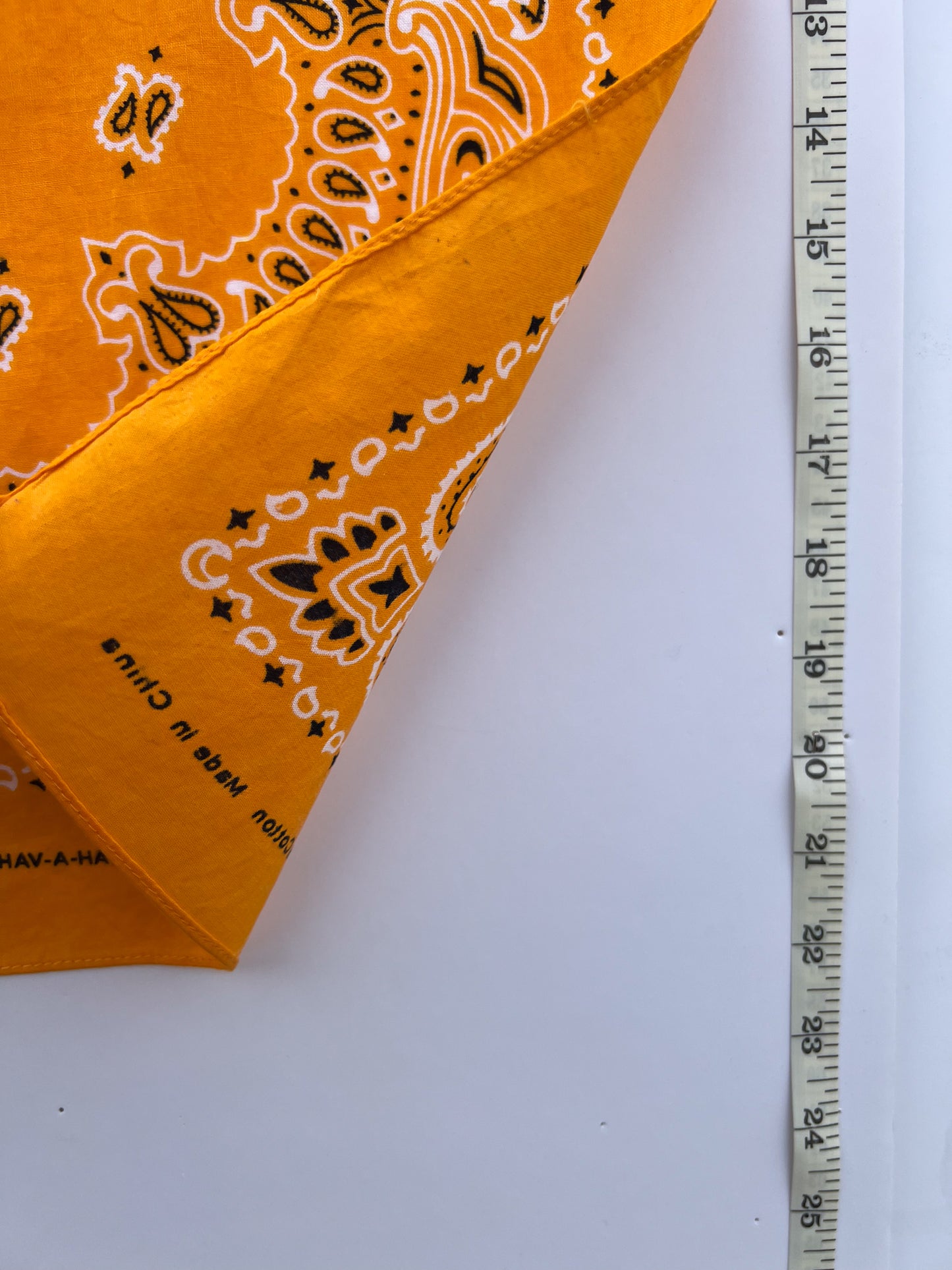 Mango Orange Paisley Print Bandana