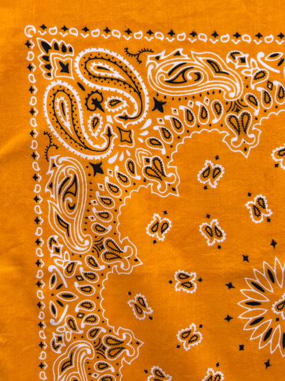Mango Orange Paisley Print Bandana