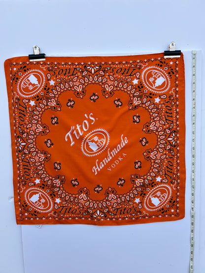 Titos Vodka Orange Paisley Print Bandana