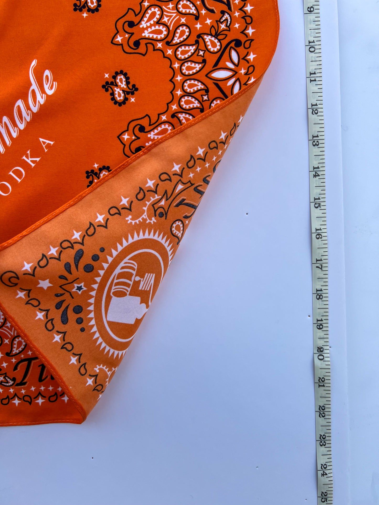 Titos Vodka Orange Paisley Print Bandana
