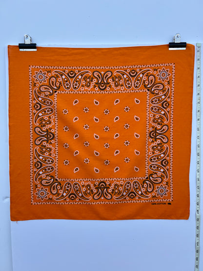Orange Paisley & Floral Print Bandana