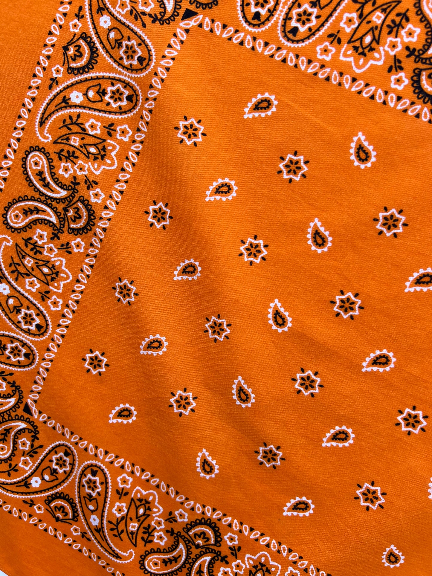 Orange Paisley & Floral Print Bandana