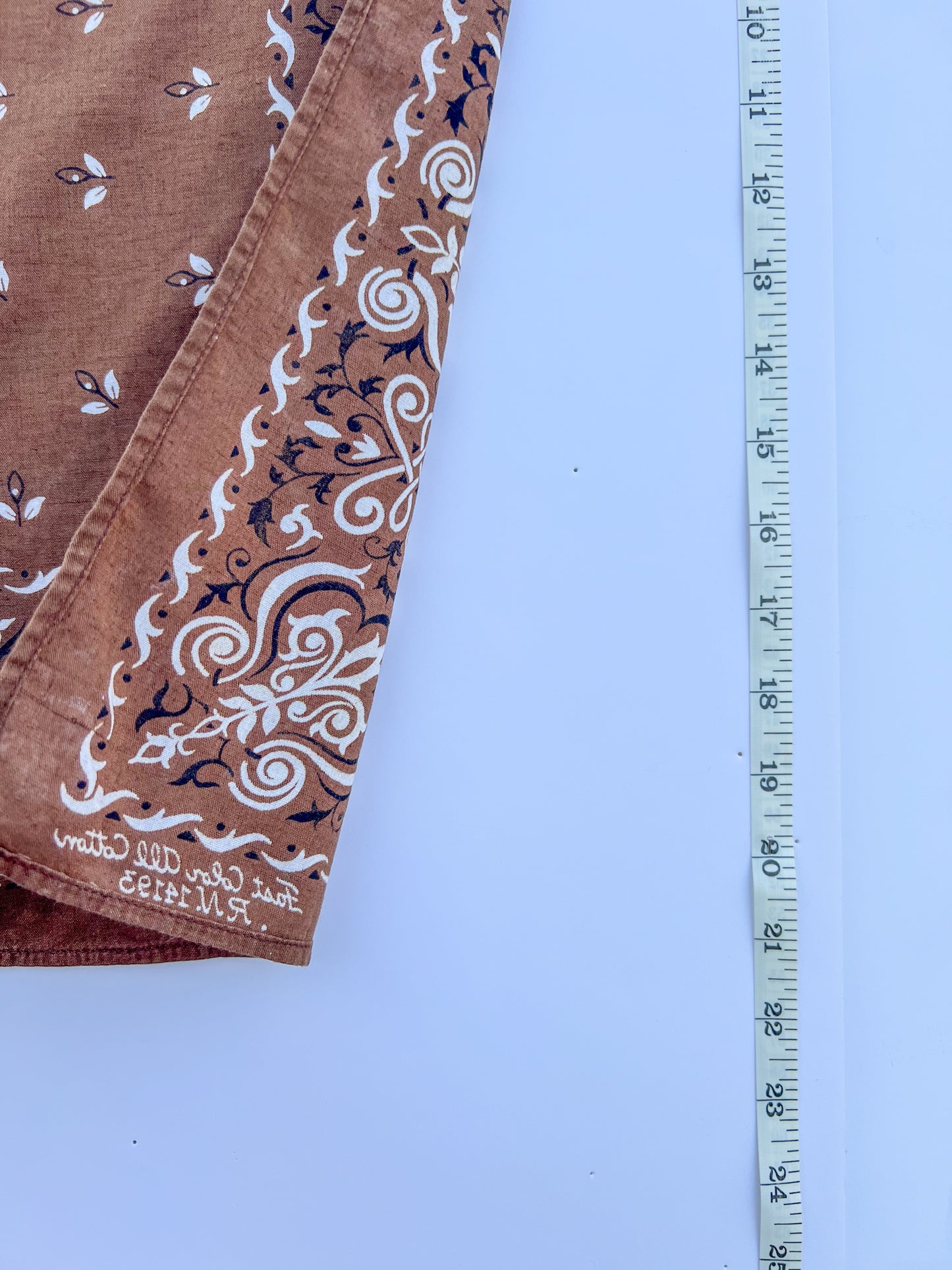 Brown Border Print Bandana
