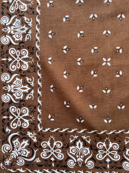 Brown Border Print Bandana