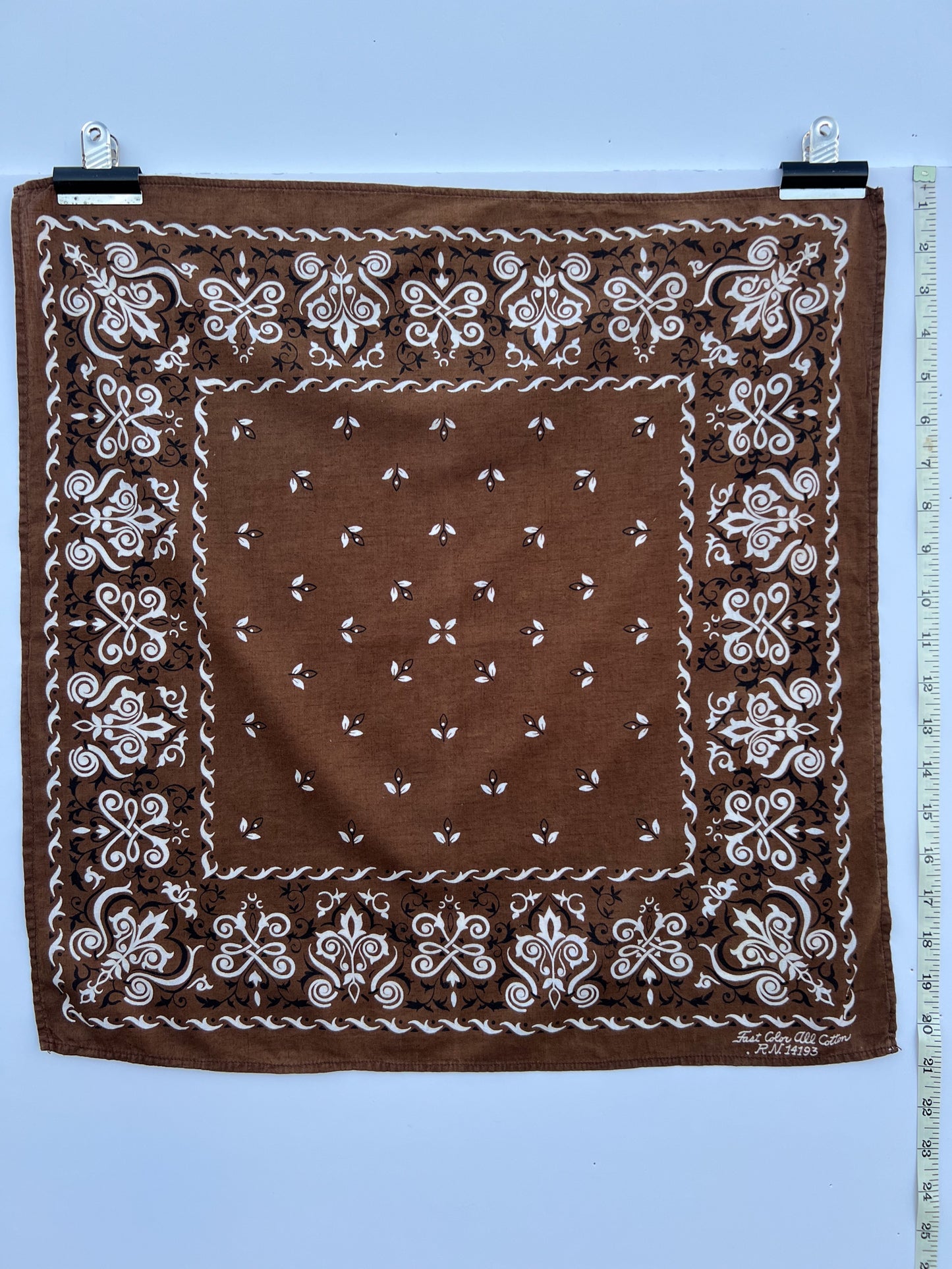 Brown Border Print Bandana