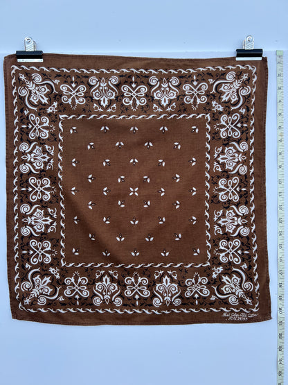 Brown Border Print Bandana
