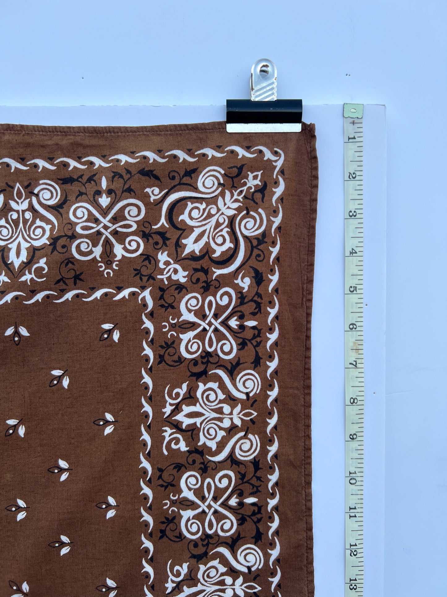 Brown Border Print Bandana