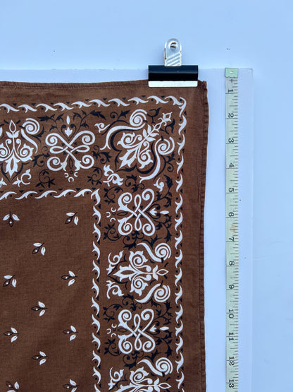 Brown Border Print Bandana