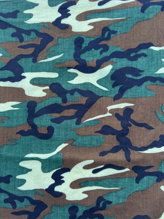 Green Camo Print Bandana