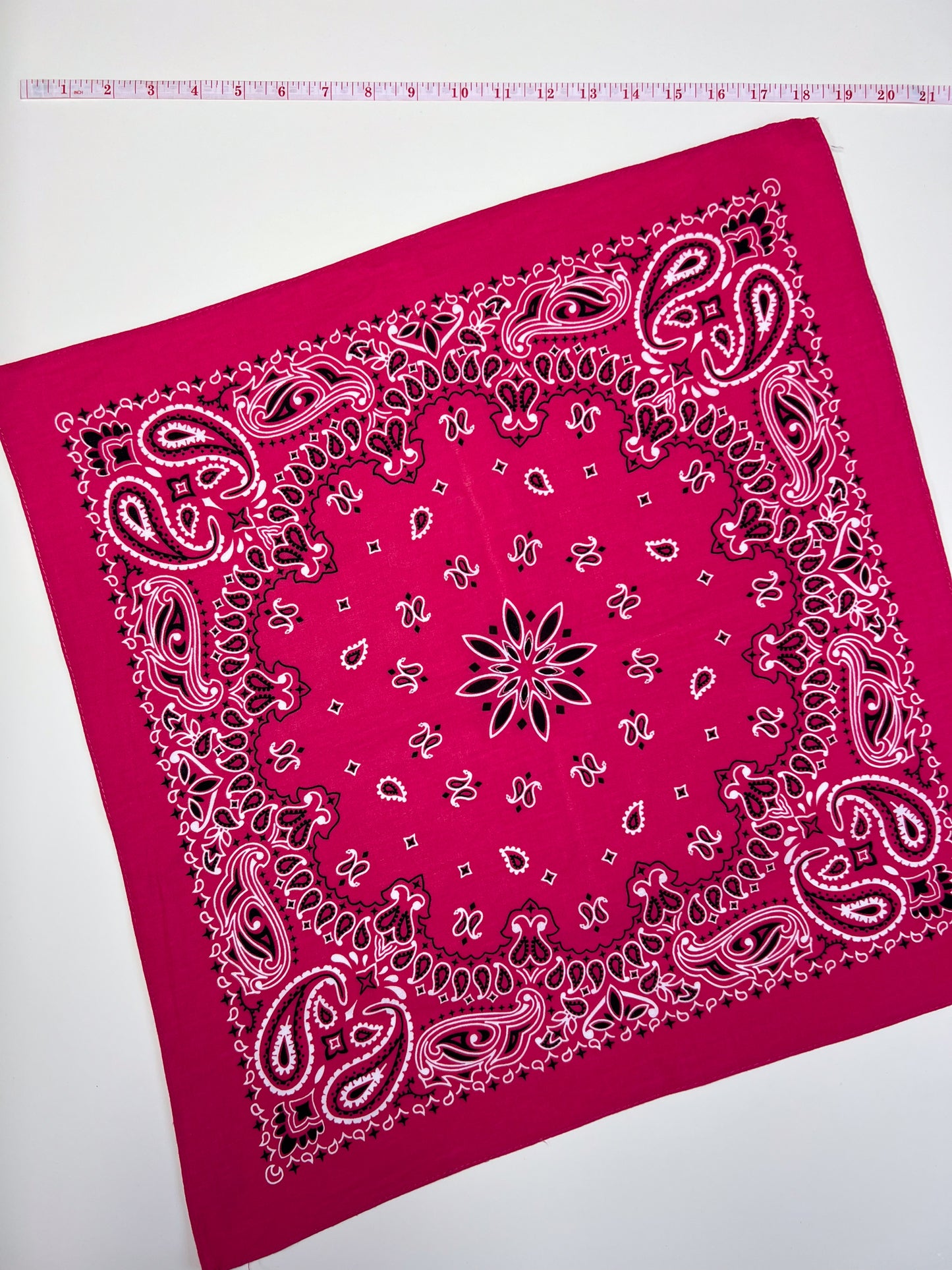 Mandala Style Bright Pink Paisley Bandana