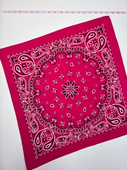 Mandala Style Bright Pink Paisley Bandana