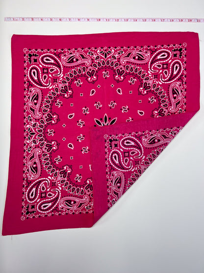 Mandala Style Bright Pink Paisley Bandana