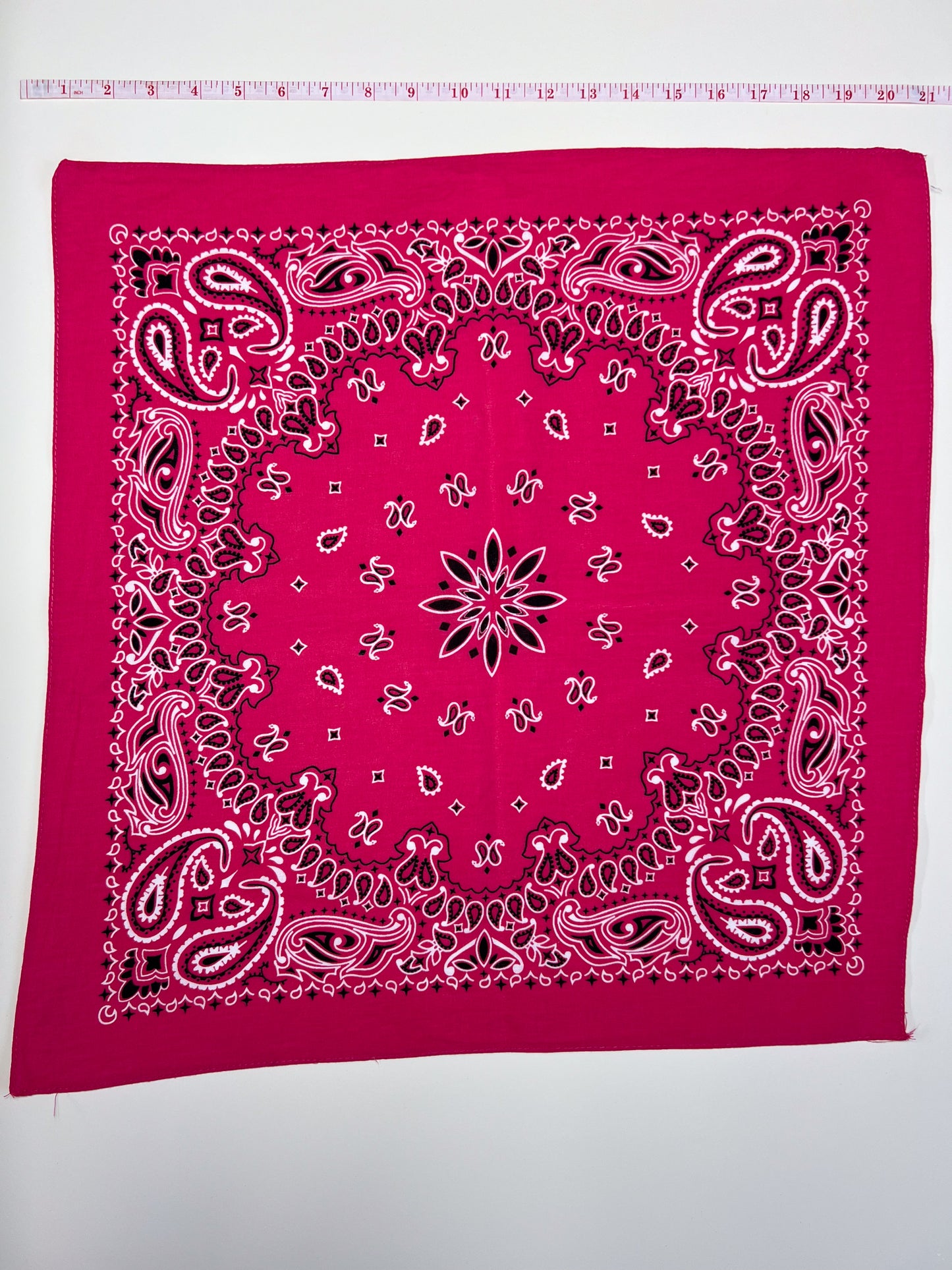 Mandala Style Bright Pink Paisley Bandana