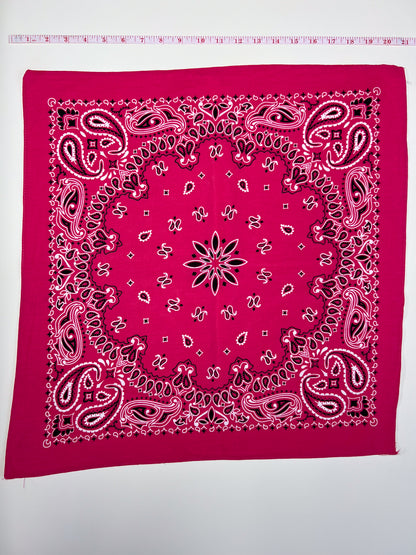 Mandala Style Bright Pink Paisley Bandana