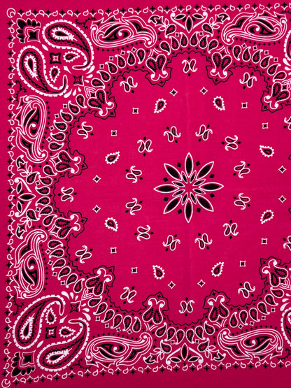 Mandala Style Bright Pink Paisley Bandana