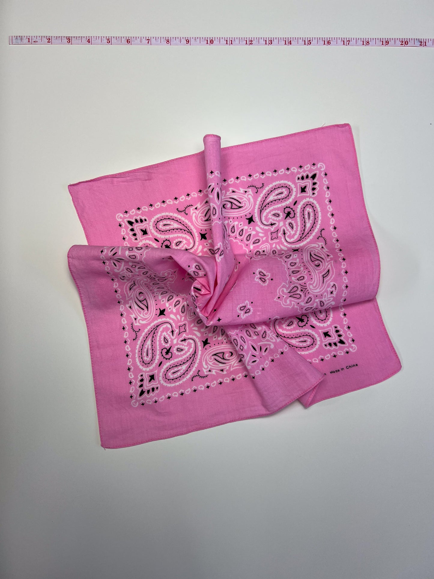 Light Pink Floral & Paisley Print Bandana