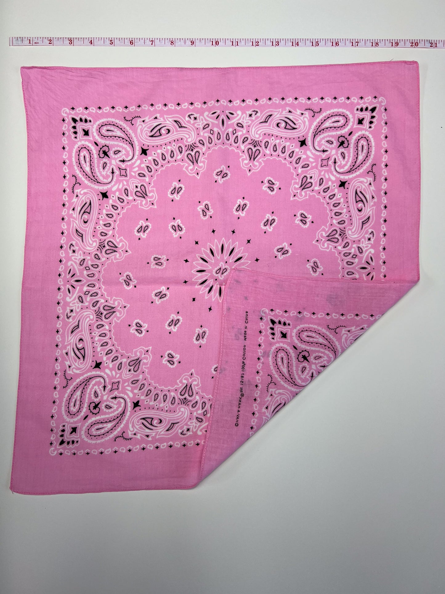Light Pink Floral & Paisley Print Bandana