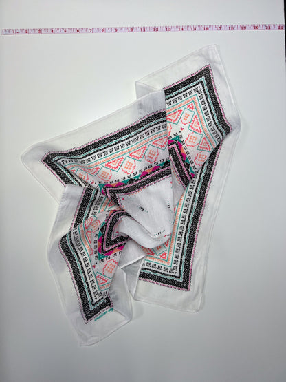 American Eagle Geometric Coral, Pink & Turquoise Bandana