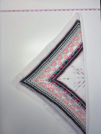 American Eagle Geometric Coral, Pink & Turquoise Bandana