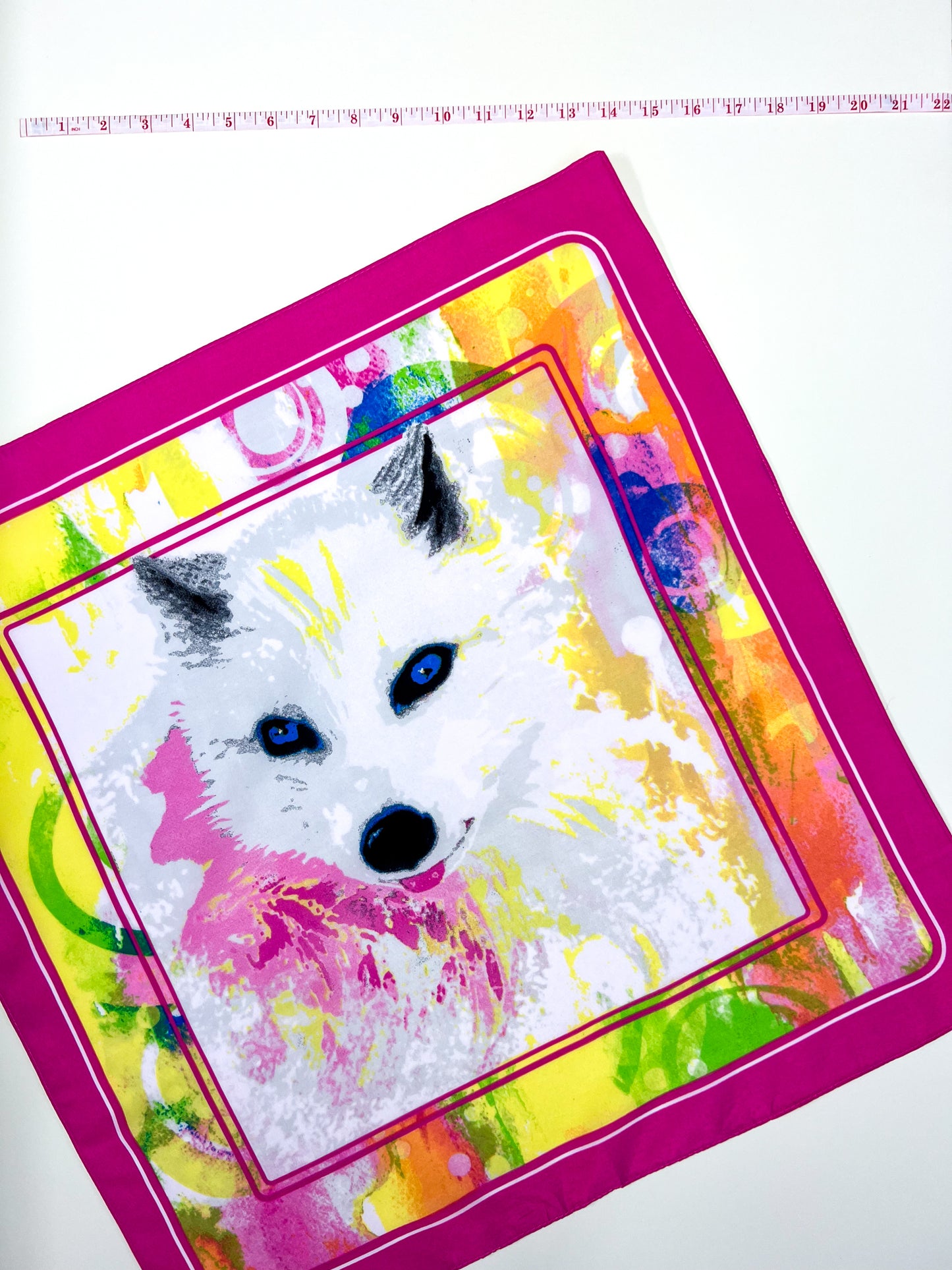 Bright Pink Dog Graphic Bandana