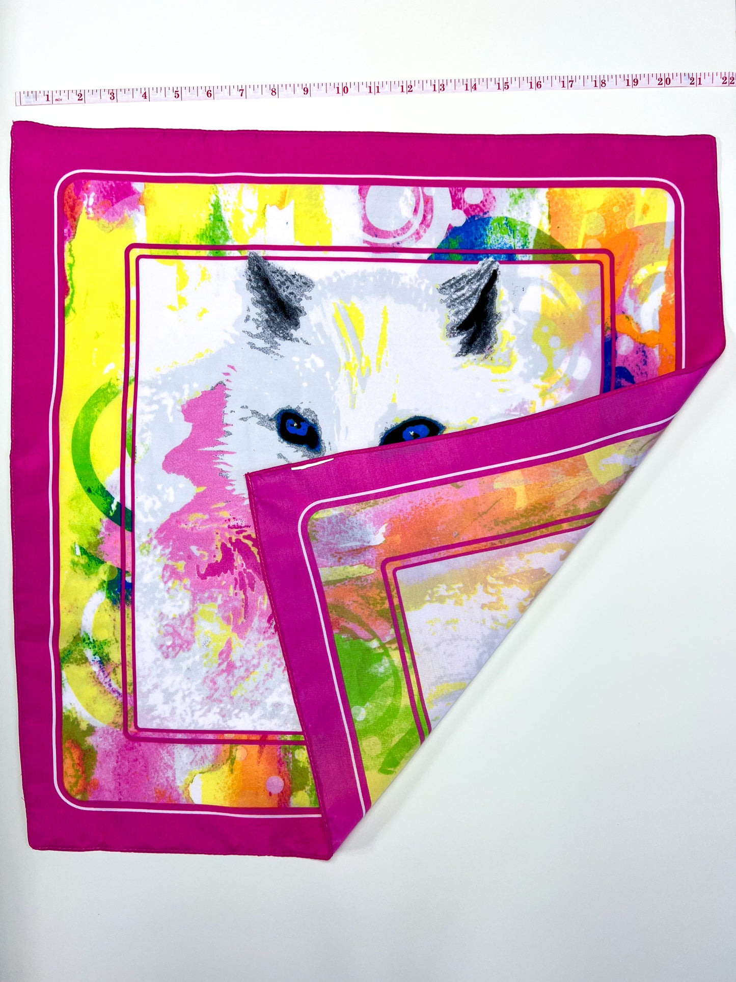 Bright Pink Dog Graphic Bandana