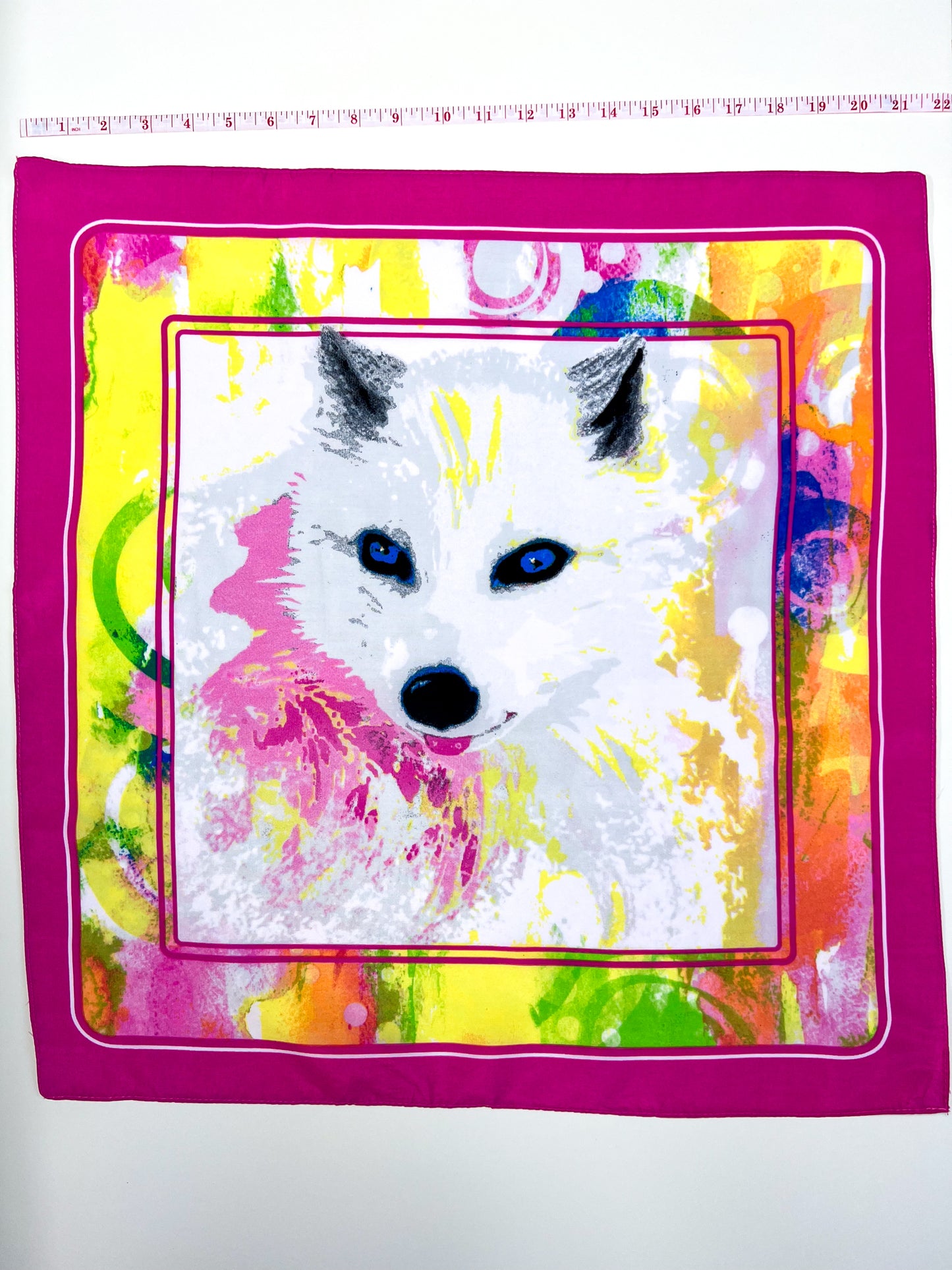 Bright Pink Dog Graphic Bandana