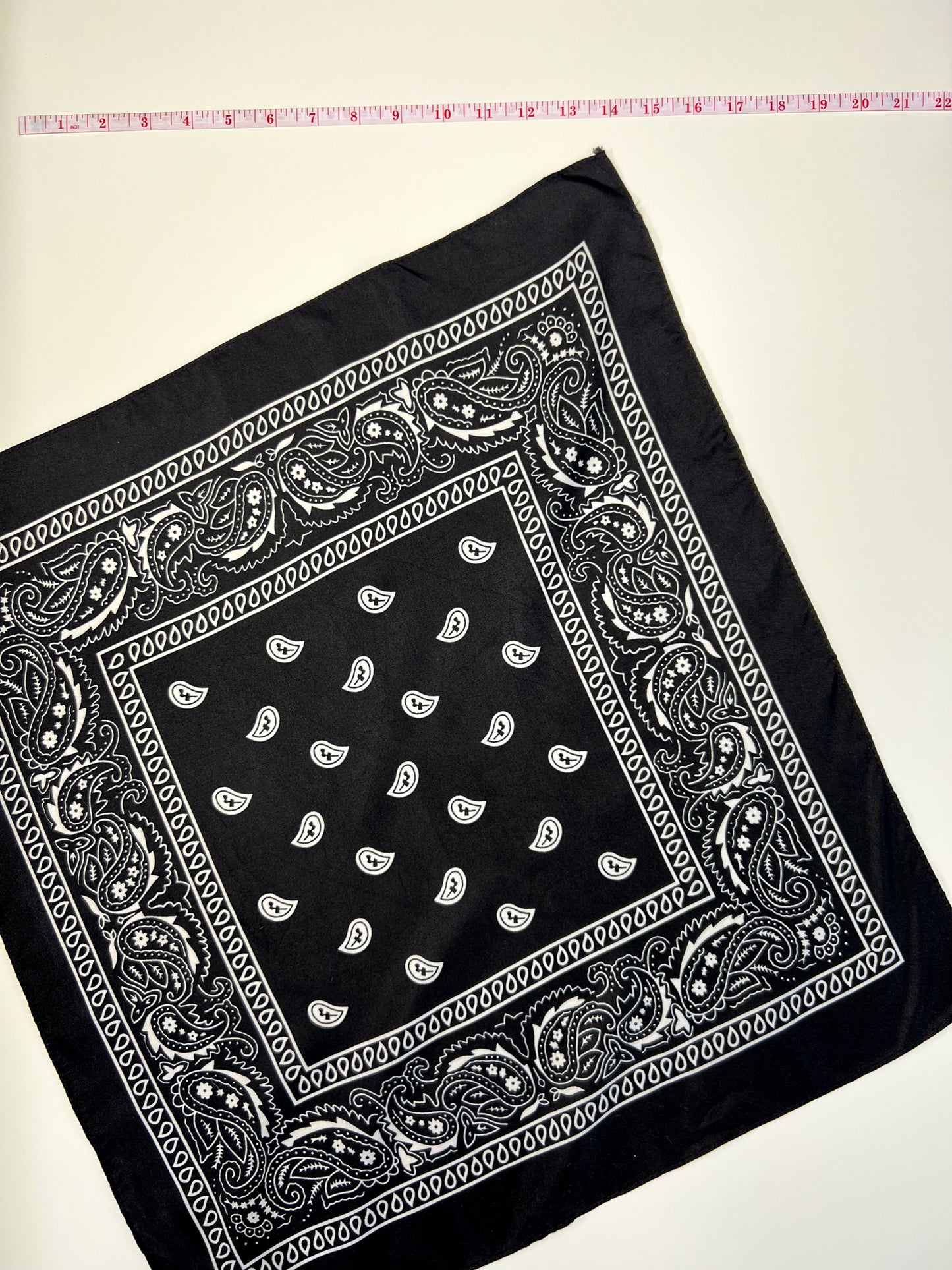 Black & White Paisley Print Bandana