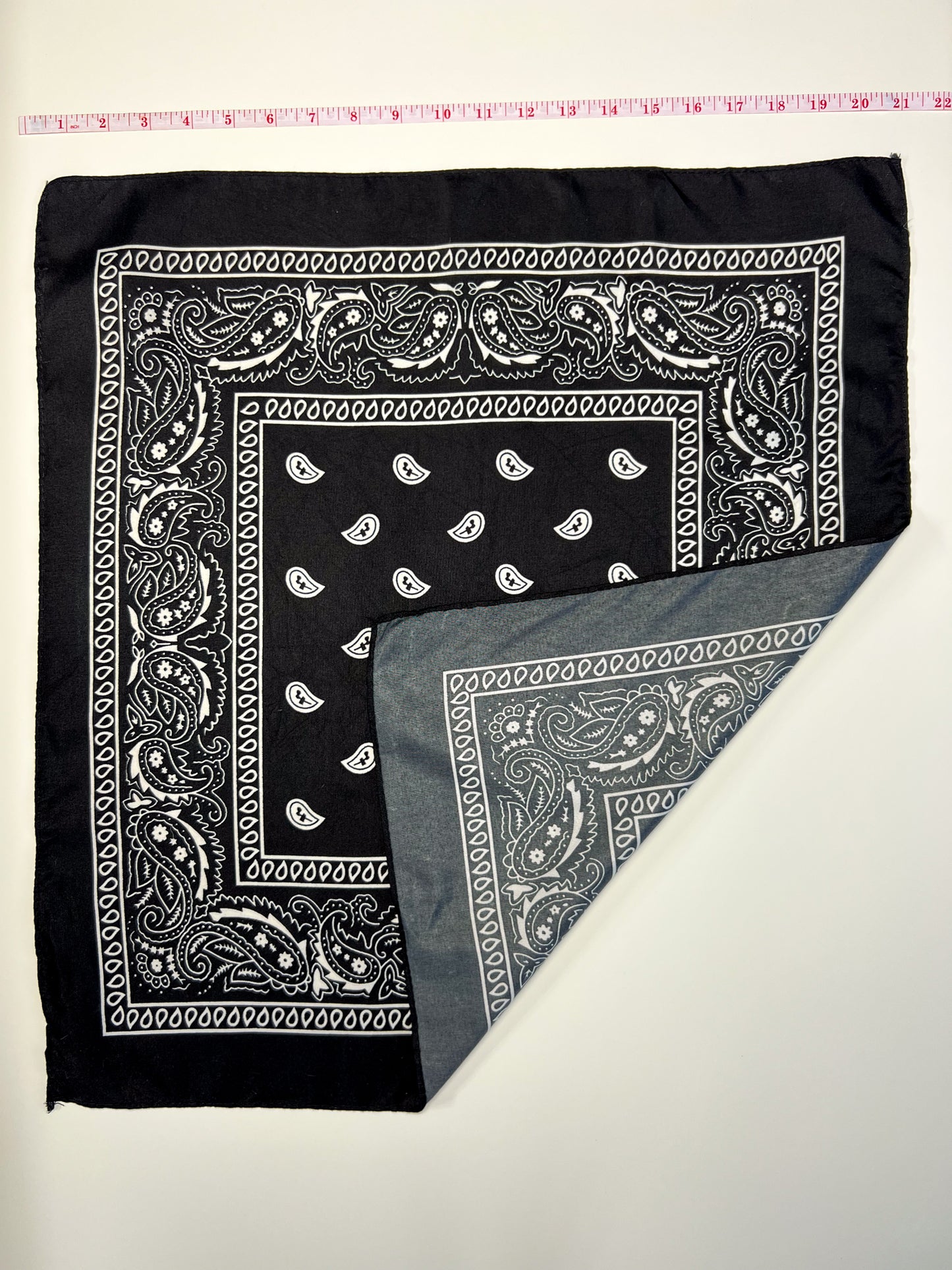Black & White Paisley Print Bandana