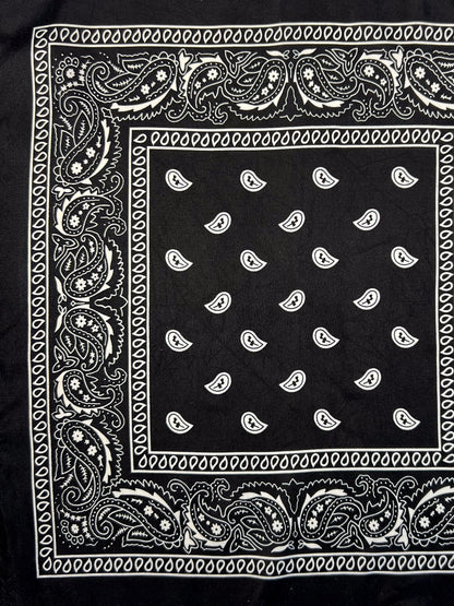 Black & White Paisley Print Bandana
