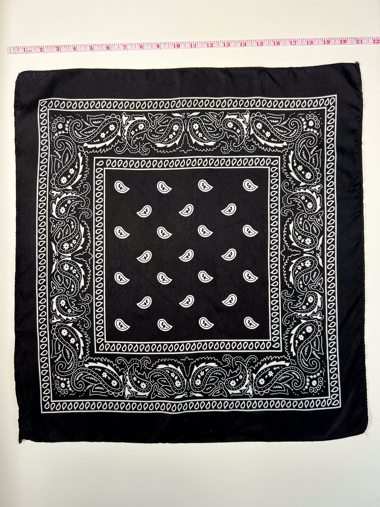 Black & White Paisley Print Bandana